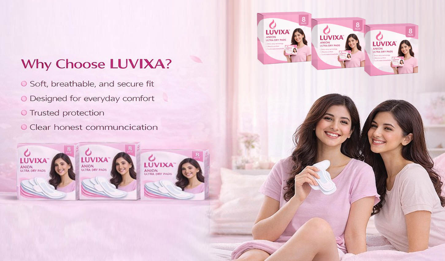 Comfort-focused sanitary care by LUVIXA